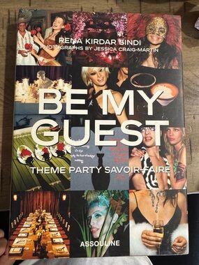 Assouline "Be My Guest" Theme Party Book — Black, Gold, Red, Green, Pink